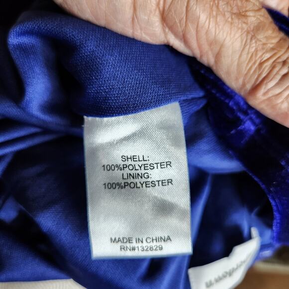 Superdown Tana‎ Strapless Velvet Mini Dress Women's Medium Indigo - Picture 12 of 13